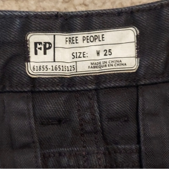 Free People High Waist Denim Black Shorts NWT - Picture 5 of 8